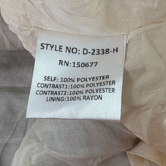 One One Six Dress Size S Blue Cream Tiered Open Back Tie Neck Boho Cottage - Picture 9 of 12